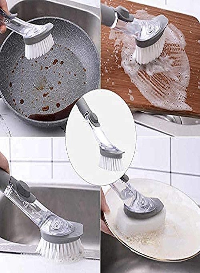 KPS Purpose decontamination Wok Brush for Cleaning Dish, Bowl and Utensil Washing Sponge with Refill Liquid Soap Dispenser. - Image 3